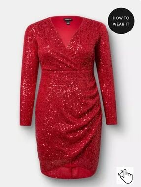 open lace back dress Flowing, Sequin Midi Dress Red / 8
